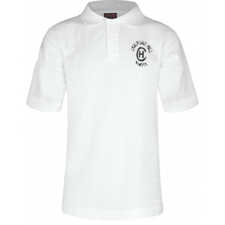 CHALFORD HILL POLO SHIRT-WHITE 3" -13YRS"