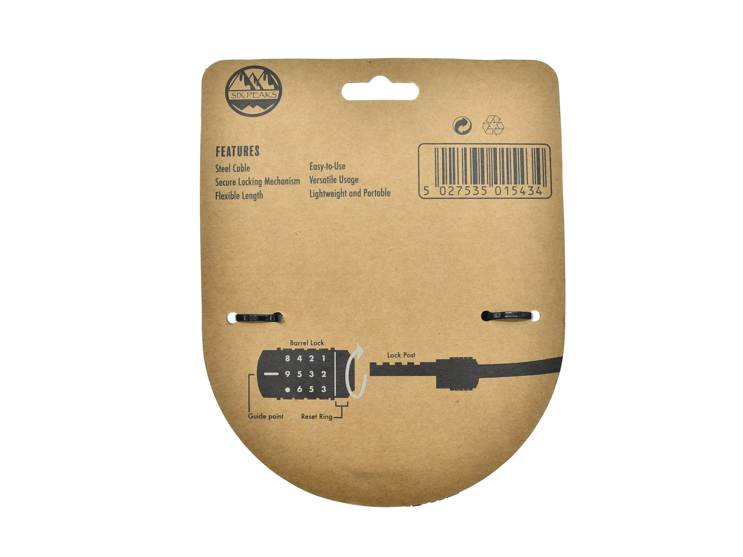SIX PEAKS CYCLING CABLE LOCK