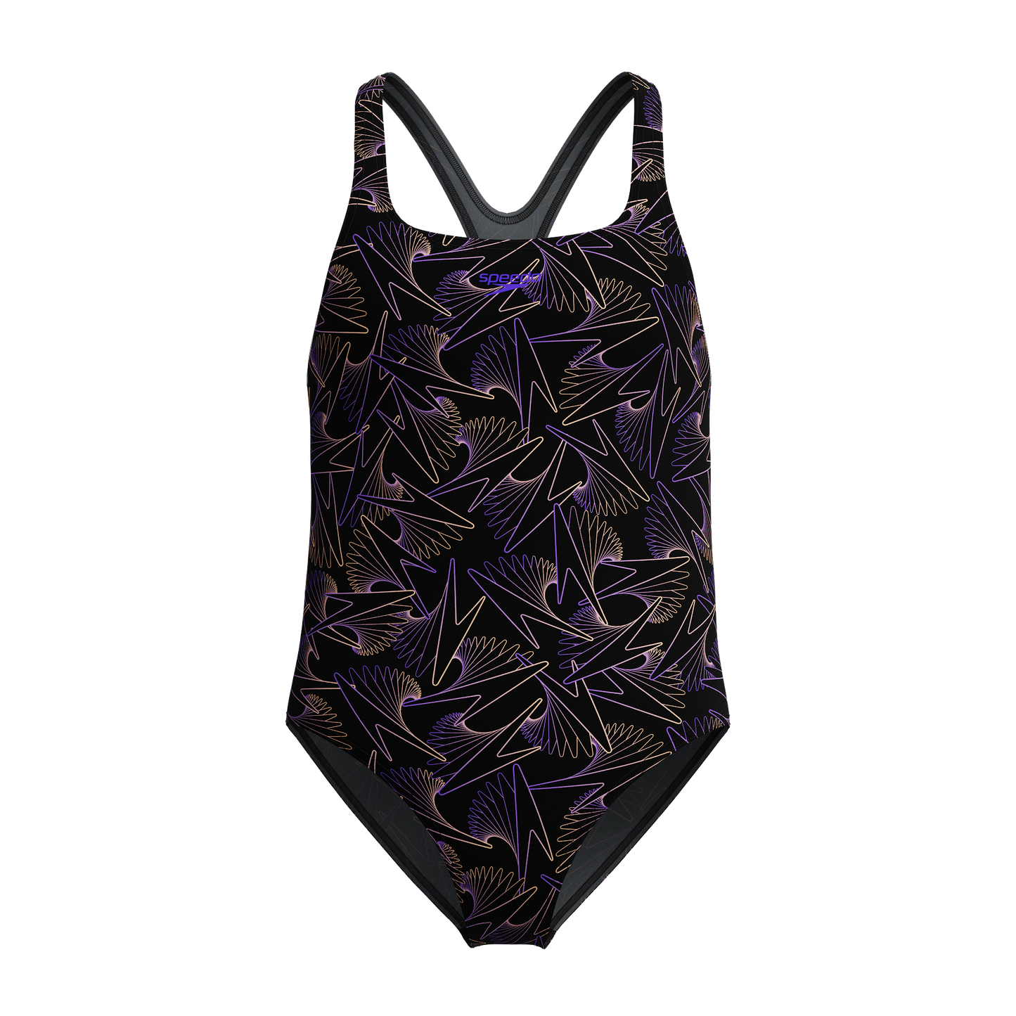 SPEEDO GIRLS HYPERBOOM MEDALIST ALLOVER PRINT SWIMSUIT