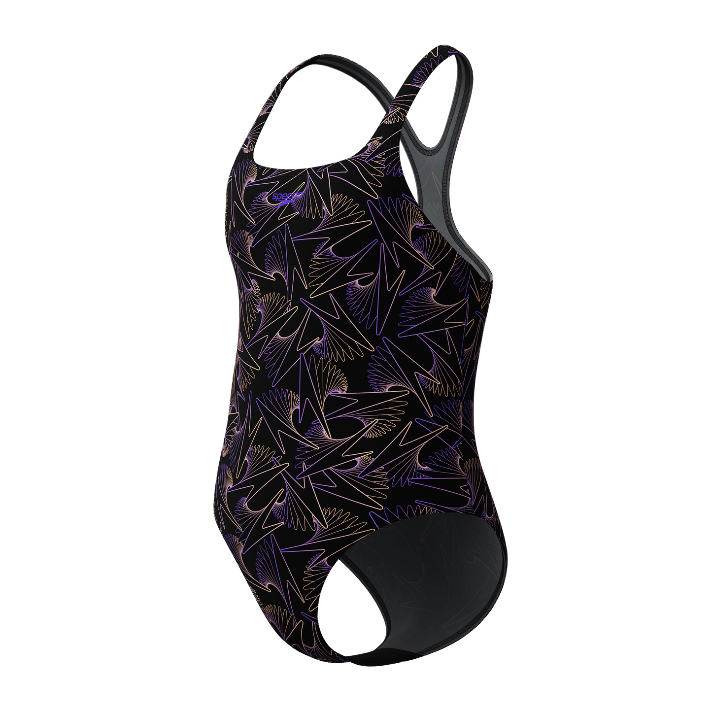 SPEEDO GIRLS HYPERBOOM MEDALIST ALLOVER PRINT SWIMSUIT
