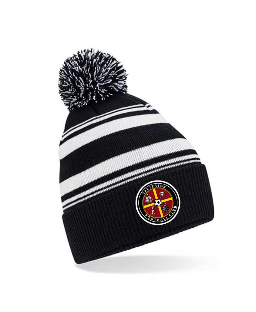 CARTERTON FC STRIPED FAN BOBBLE HAT