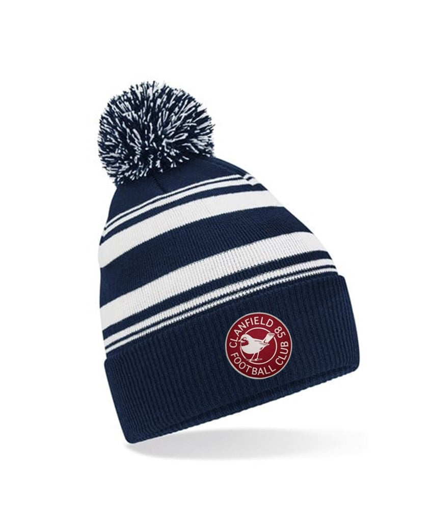 CLANFIELD FC STRIPED FAN BOBBLE HAT