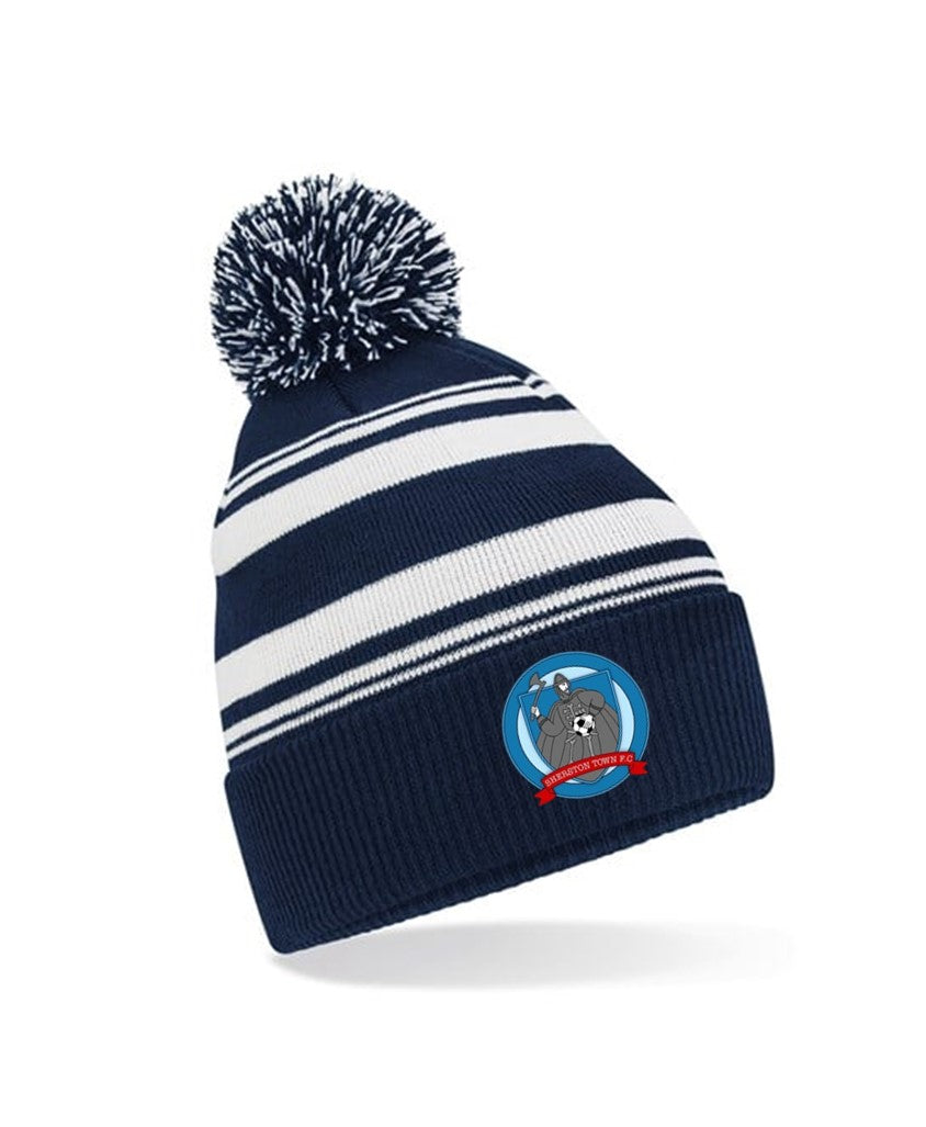 SHERSTON TOWN FC STRIPED FAN BOBBLE HAT