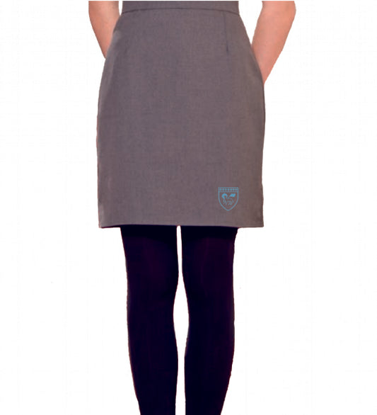 Grey Straight Skirt 20" Length - 22"-28" Waist