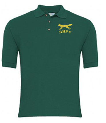BERKELEY HUNT PONY SENIOR CLUB POLO SHIRT - BOTTLE GREEN