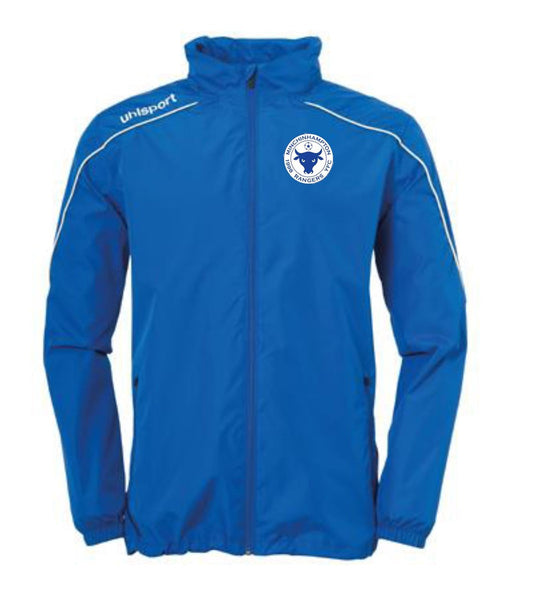 UHLSPORT MINCHINHAMPTON RANGERS YFC SENIOR RAINJACKET - BLUE