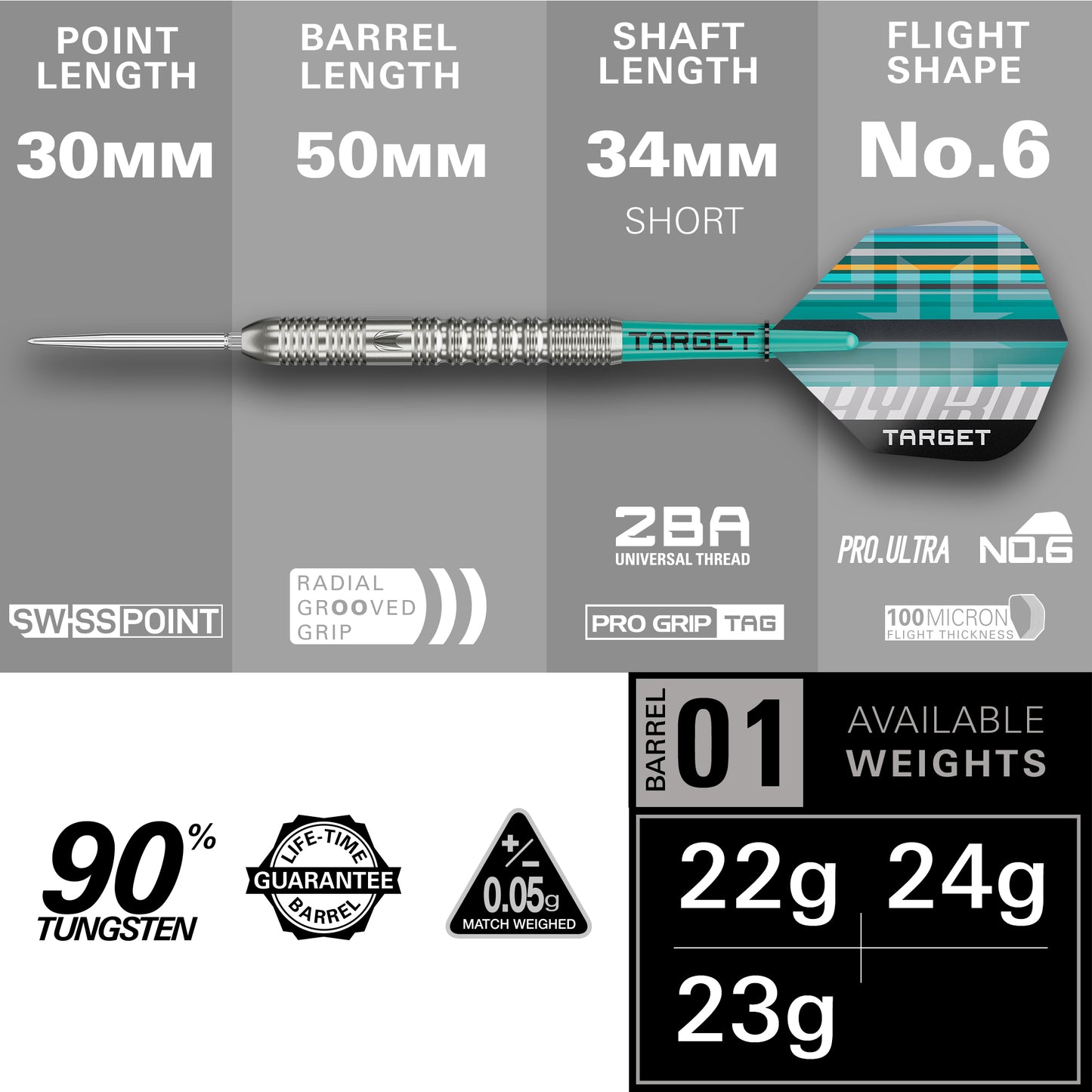 TARGET HYDRO 01 SP 90% DARTS
