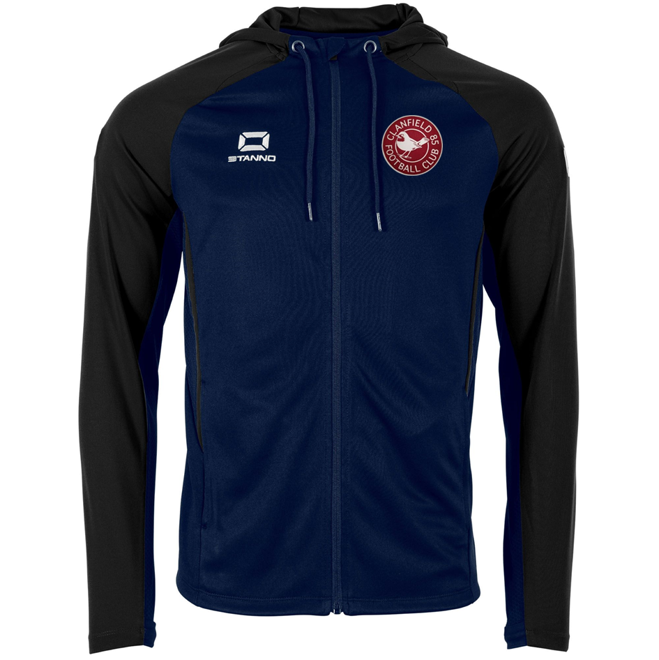 CLANFIELD FC STADIO PLAYERS FULL ZIP HOODED TOP JNR