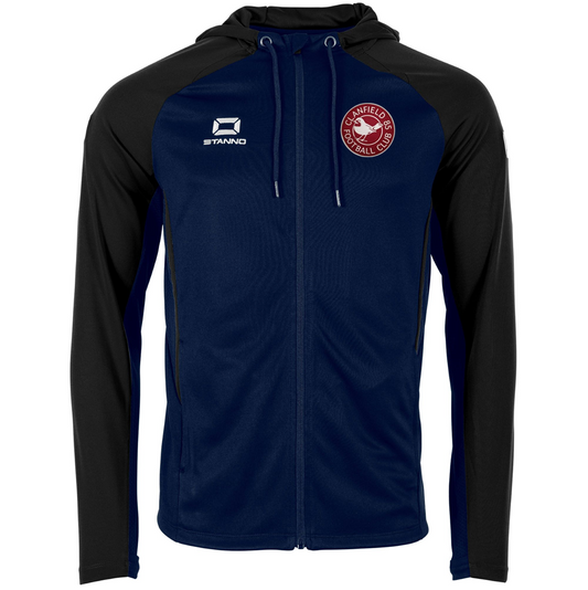 CLANFIELD FC STADIO PLAYERS FULL ZIP HOODED TOP JNR