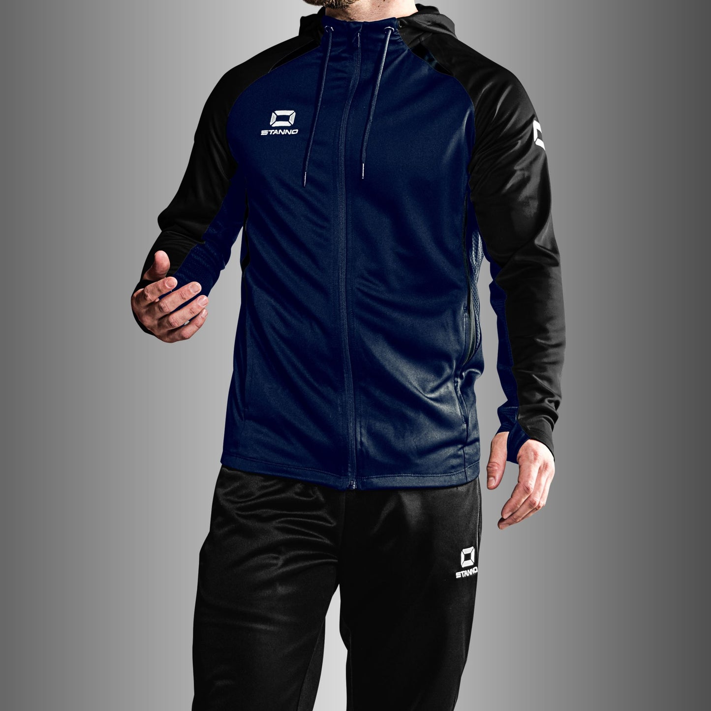 CLANFIELD FC STADIO PLAYERS FULL ZIP HOODED TOP JNR