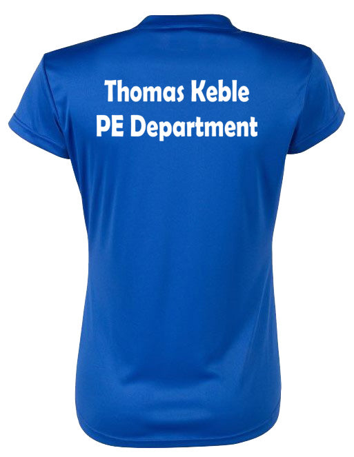 TK TEACHERS FIELD LADIES T-SHIRT-ROYAL OR NAVY