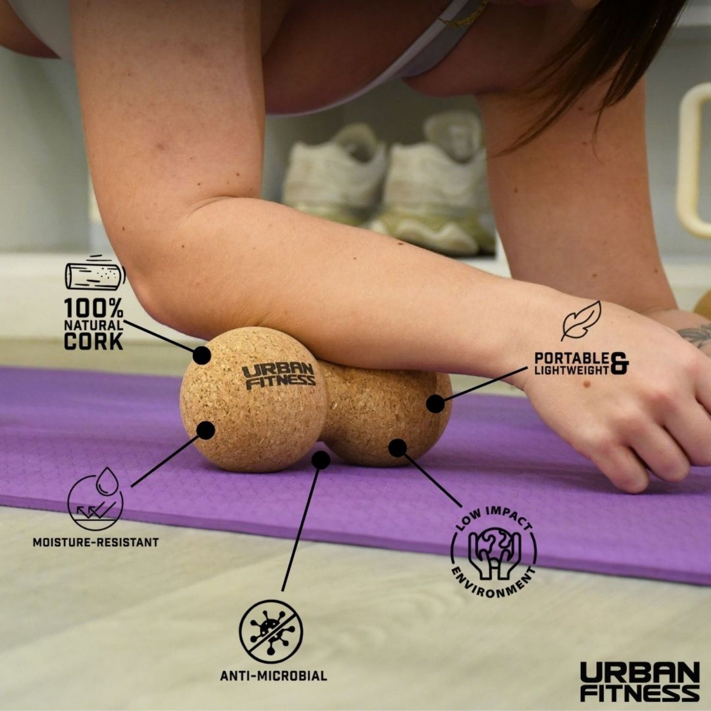 URBAN FITNESS CORK PEANUT MASSAGE BALL
