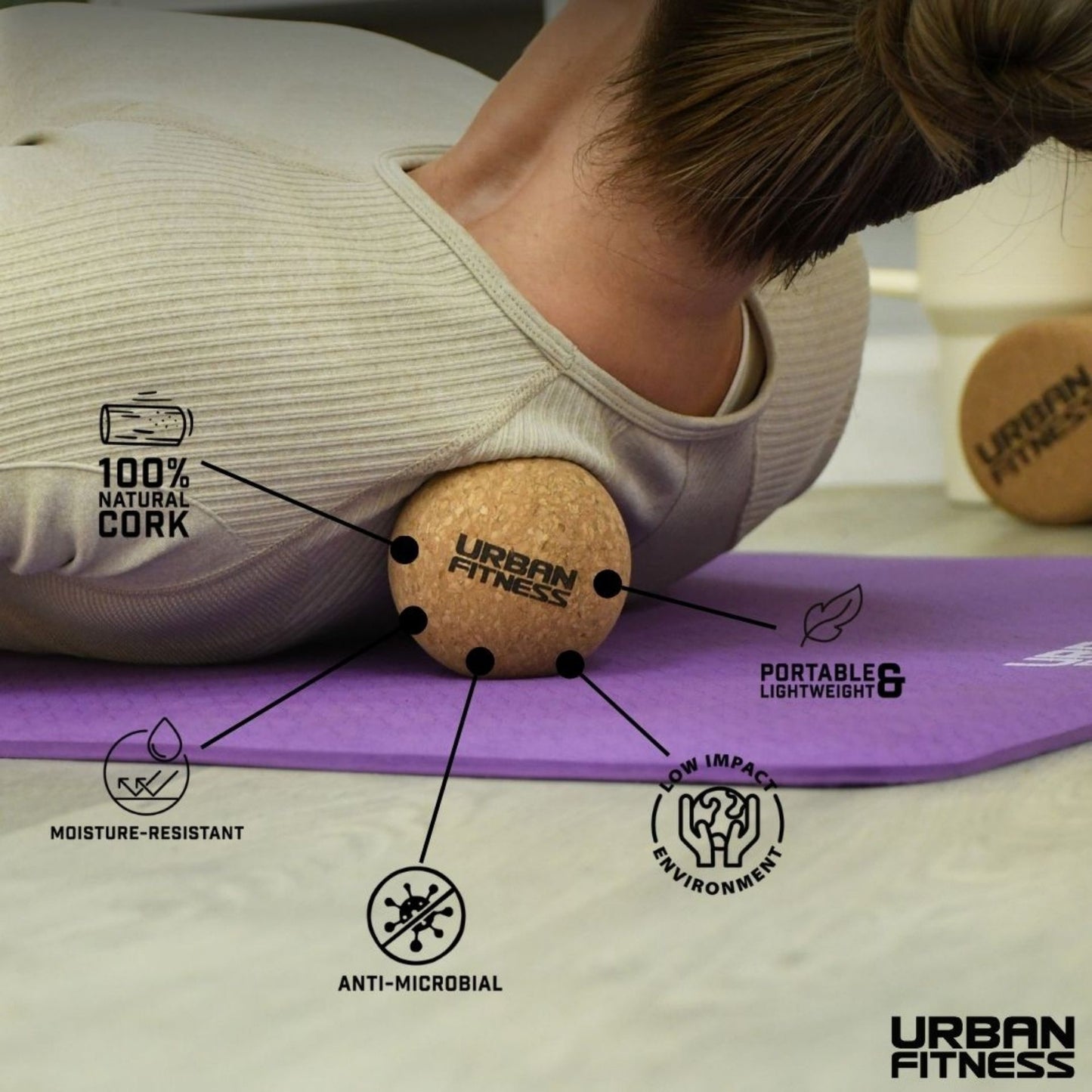 URBAN FITNESS CORK MASSAGE BALL