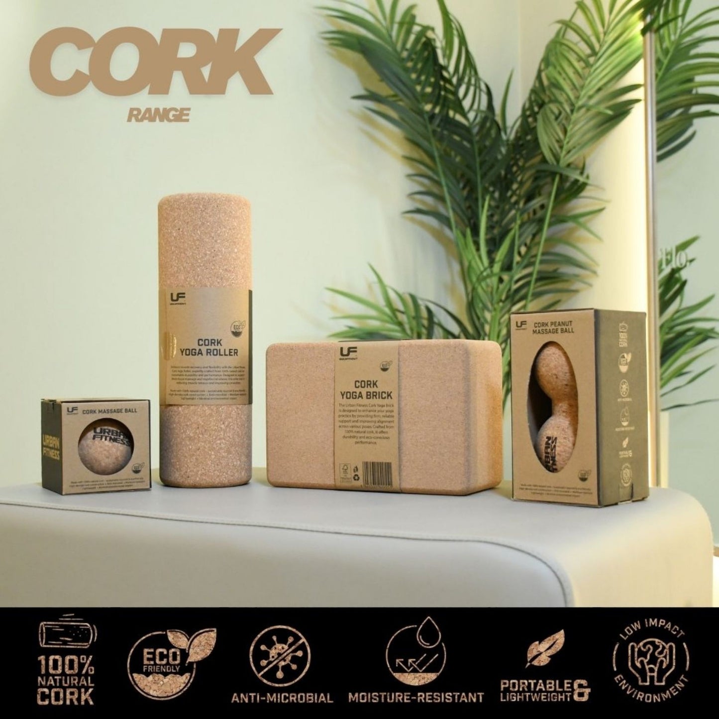 URBAN FITNESS CORK YOGA BRICK