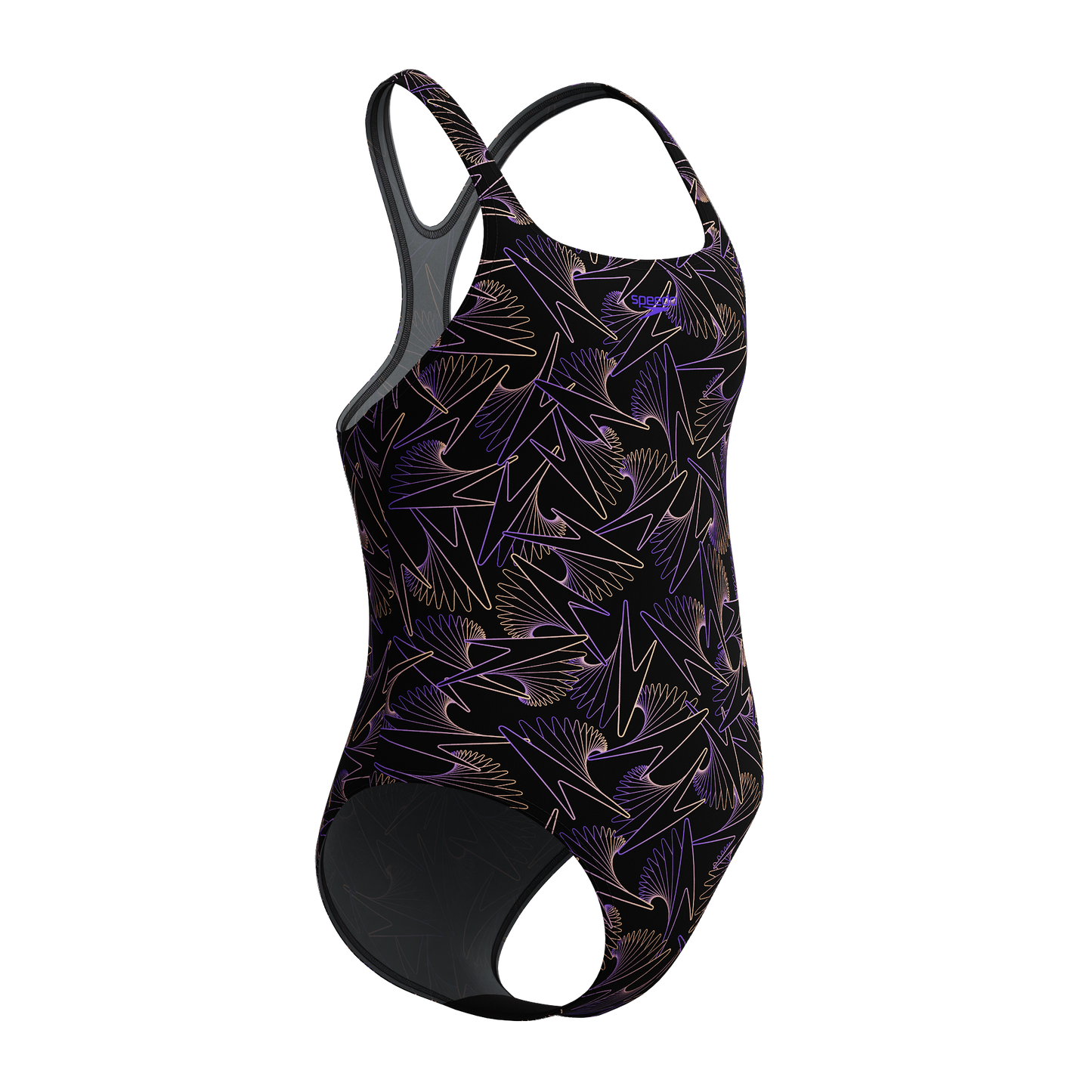 SPEEDO GIRLS HYPERBOOM MEDALIST ALLOVER PRINT SWIMSUIT
