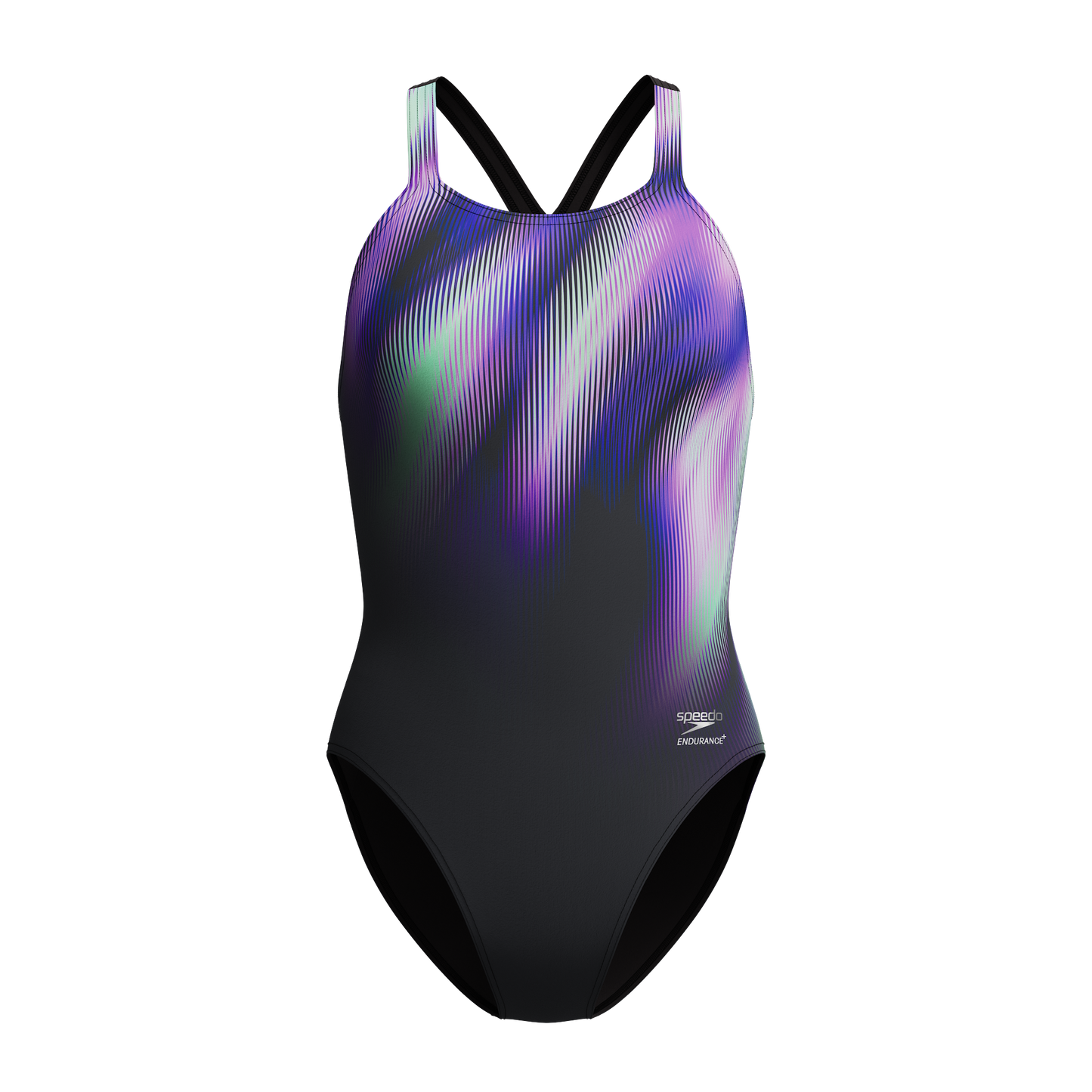 SPEEDO WOMENS CLUB TRAINING PRINTED POWERBACK SWIMSUIT