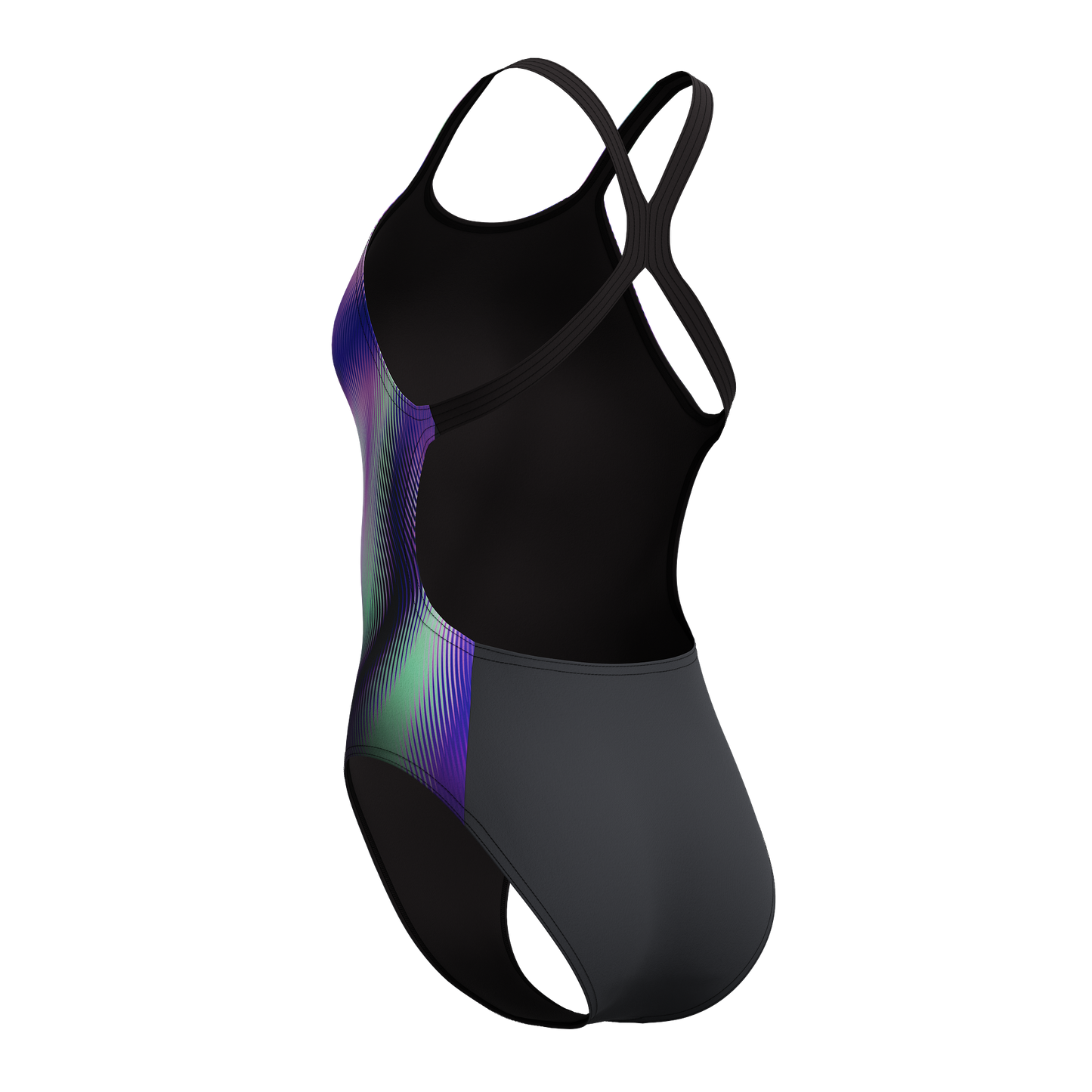 SPEEDO WOMENS CLUB TRAINING PRINTED POWERBACK SWIMSUIT