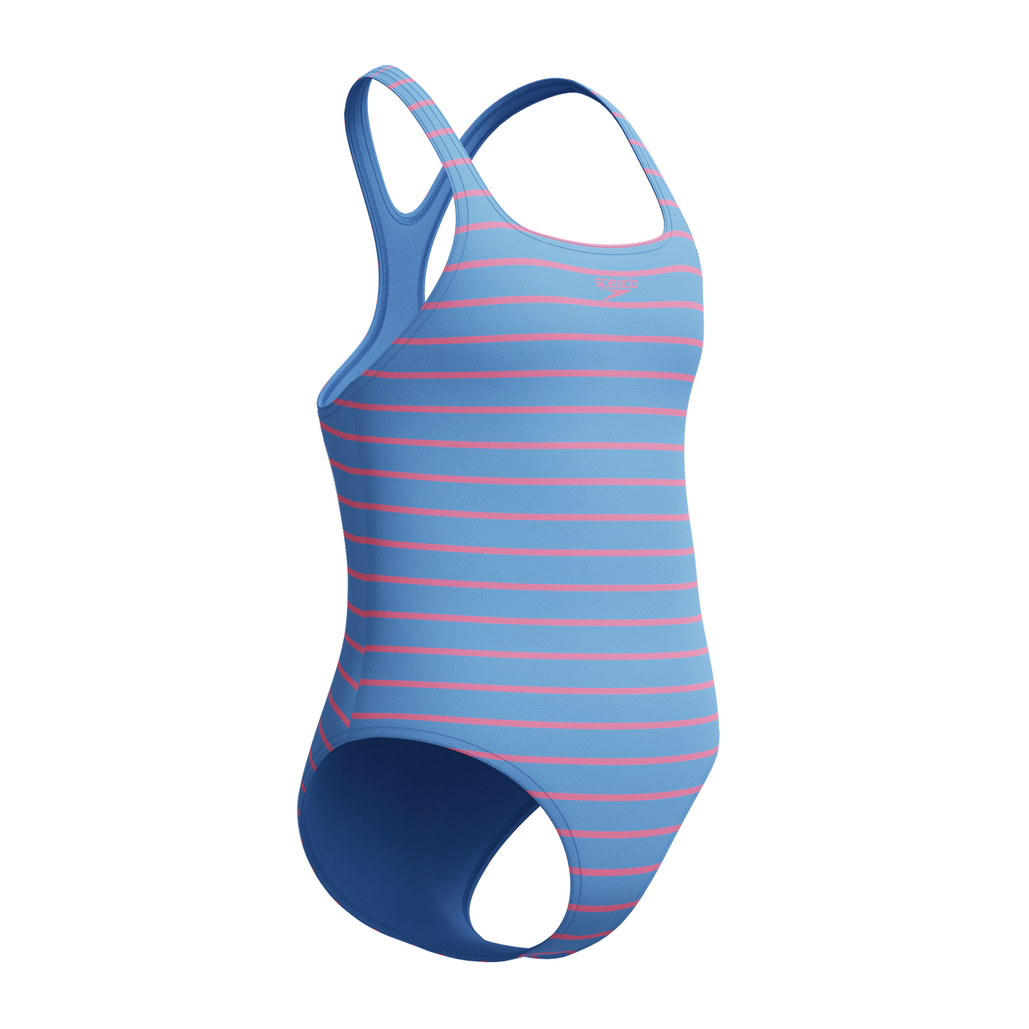 SPEEDO GIRLS STRIPED PRINTED MEDALIST SWIMSUIT
