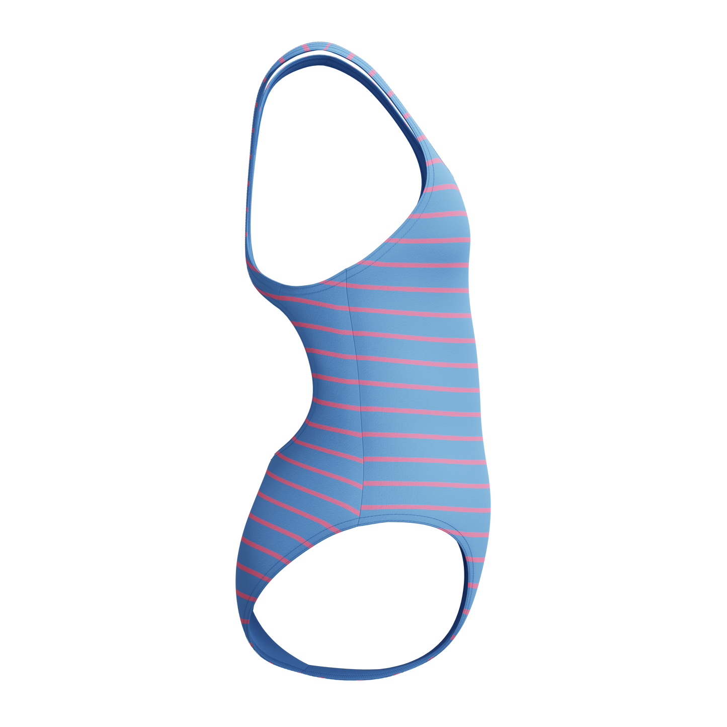 SPEEDO GIRLS STRIPED PRINTED MEDALIST SWIMSUIT