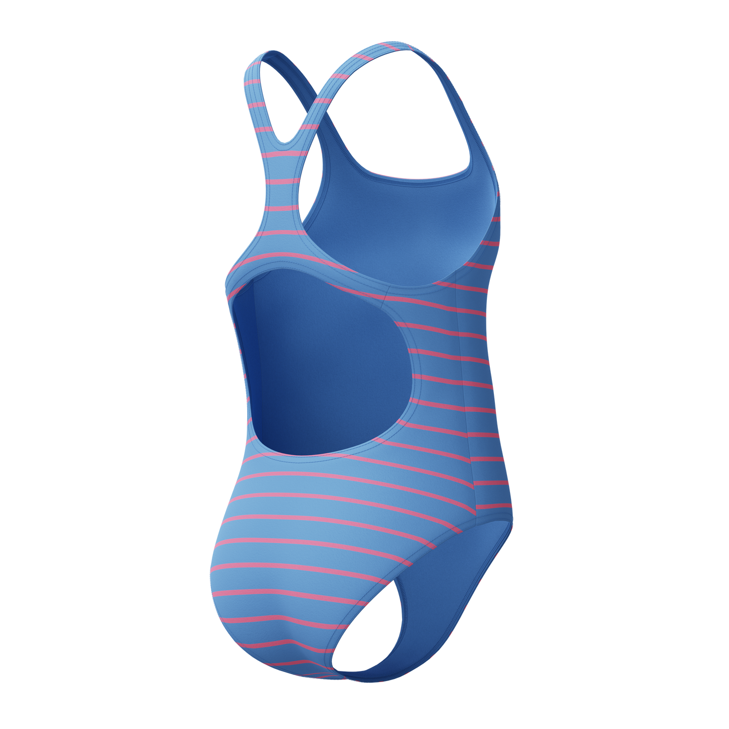 SPEEDO GIRLS STRIPED PRINTED MEDALIST SWIMSUIT