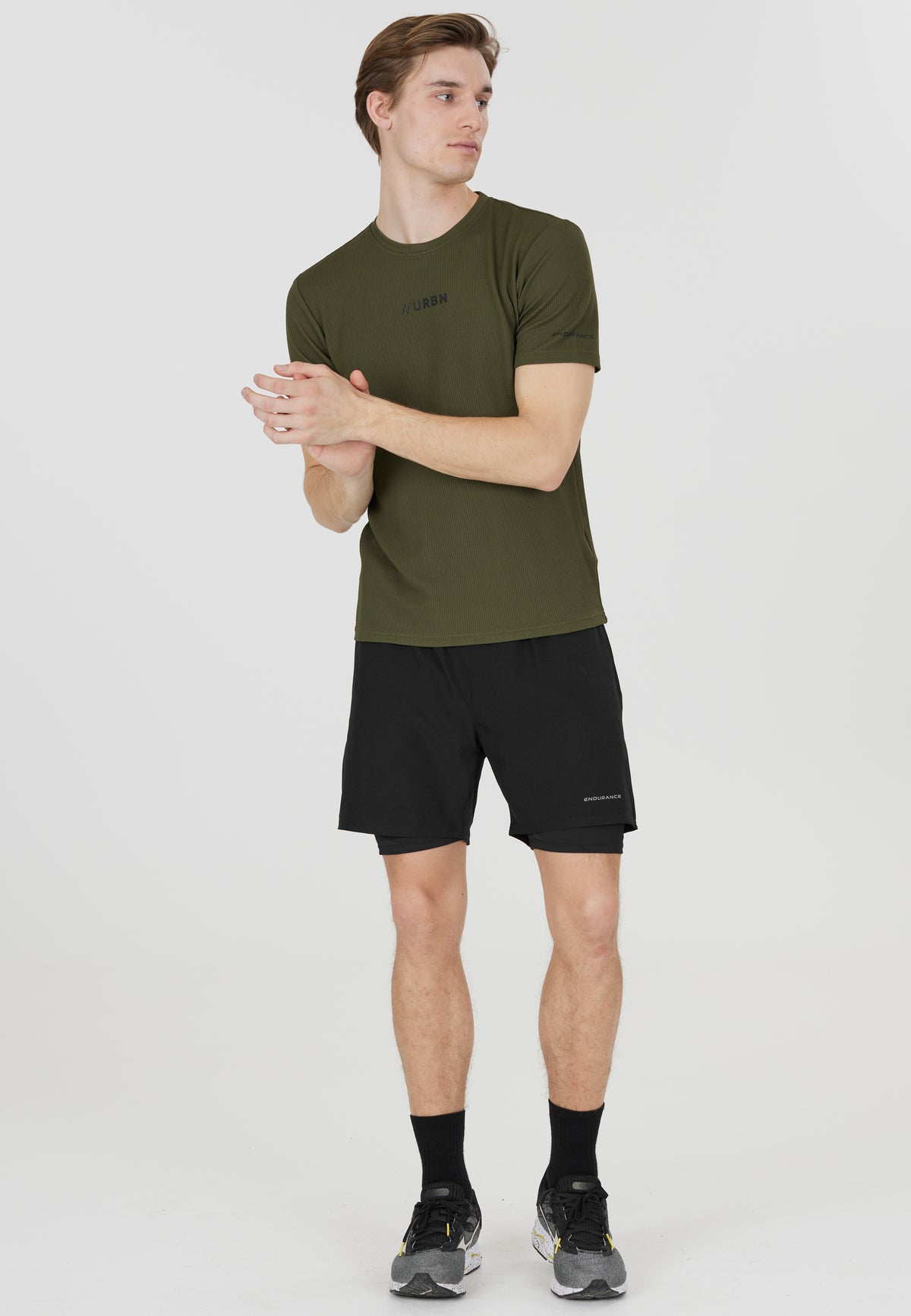 ENDURANCE MENS KROS 2IN1 SHORTS