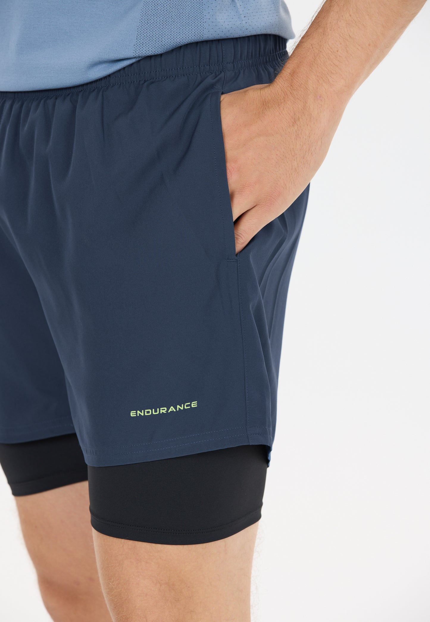 ENDURANCE MENS KROS 2IN1 SHORTS