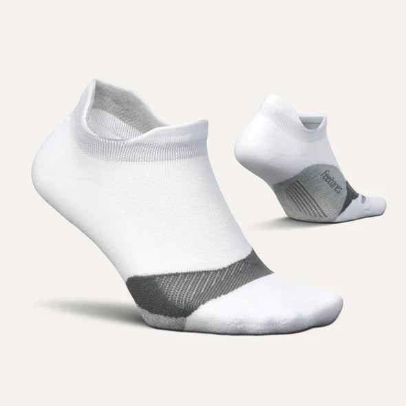 FEETURES ELITE LIGHT CUSHION TAB SOCKS - WHITE