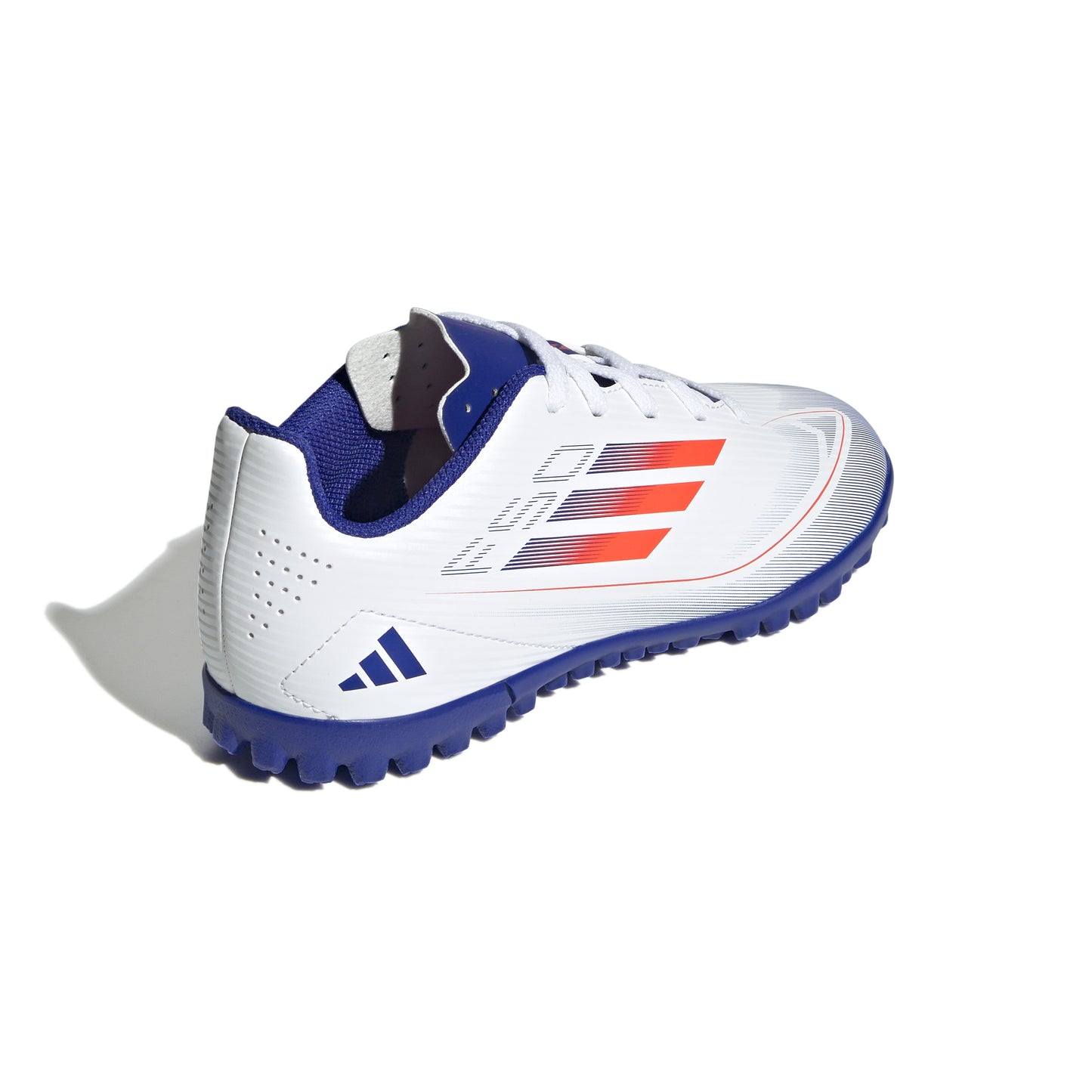 ADIDAS F50 CLUB TF J - WHITE/SOLAR RED/LUCID BLUE