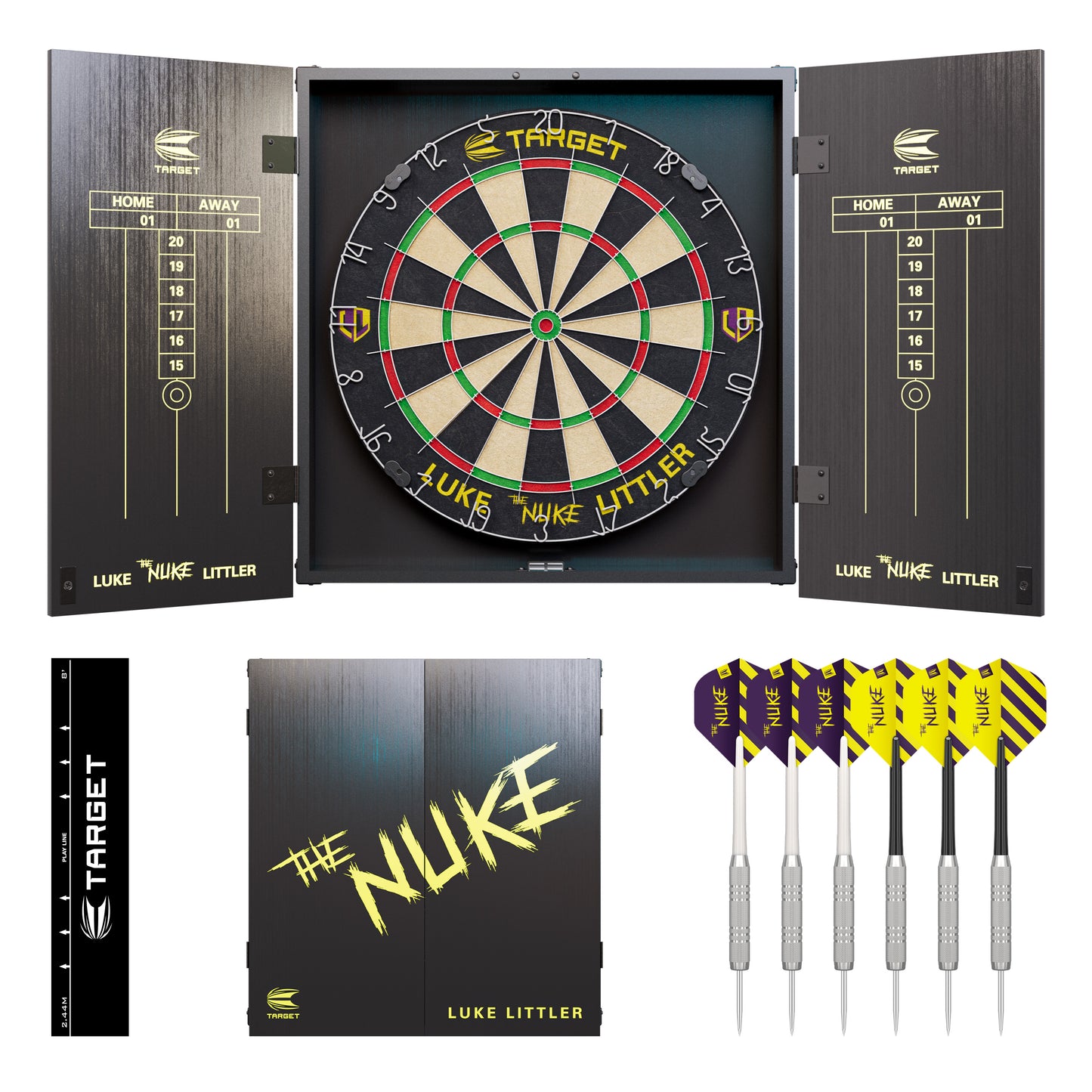 TARGET LUKE LITTLER DARTBOARD & CABINET