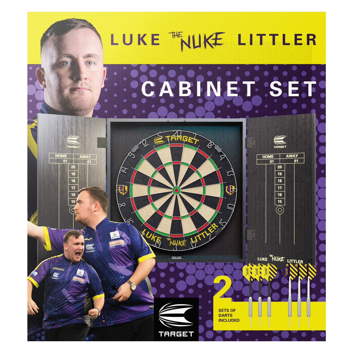TARGET LUKE LITTLER DARTBOARD & CABINET