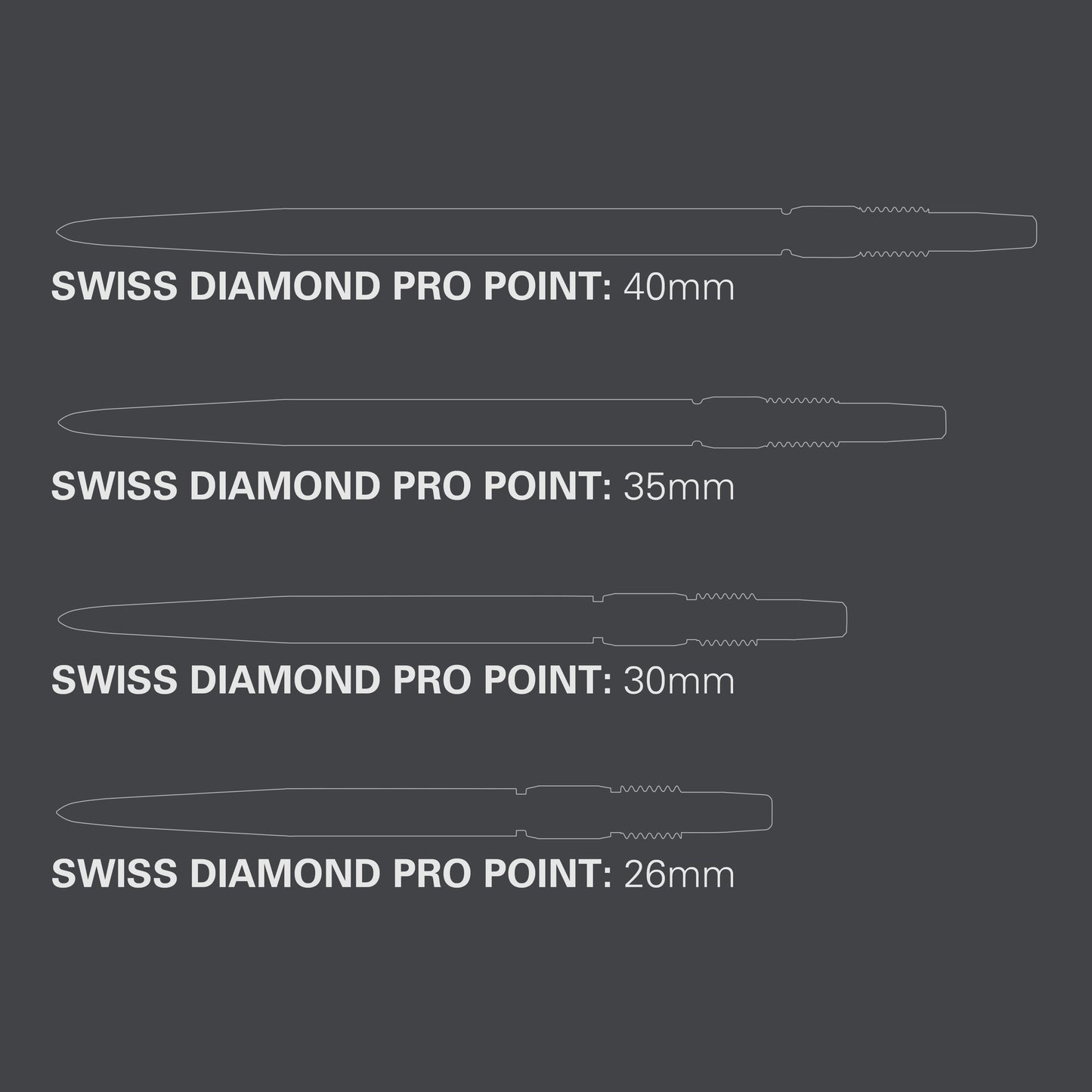 TARGET SWISS DIAMOND PRO POINTS 40MM