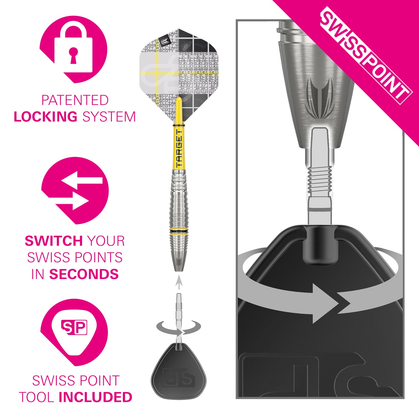 TARGET SCOTT WILLIAMS GEN2 90% SP DARTS