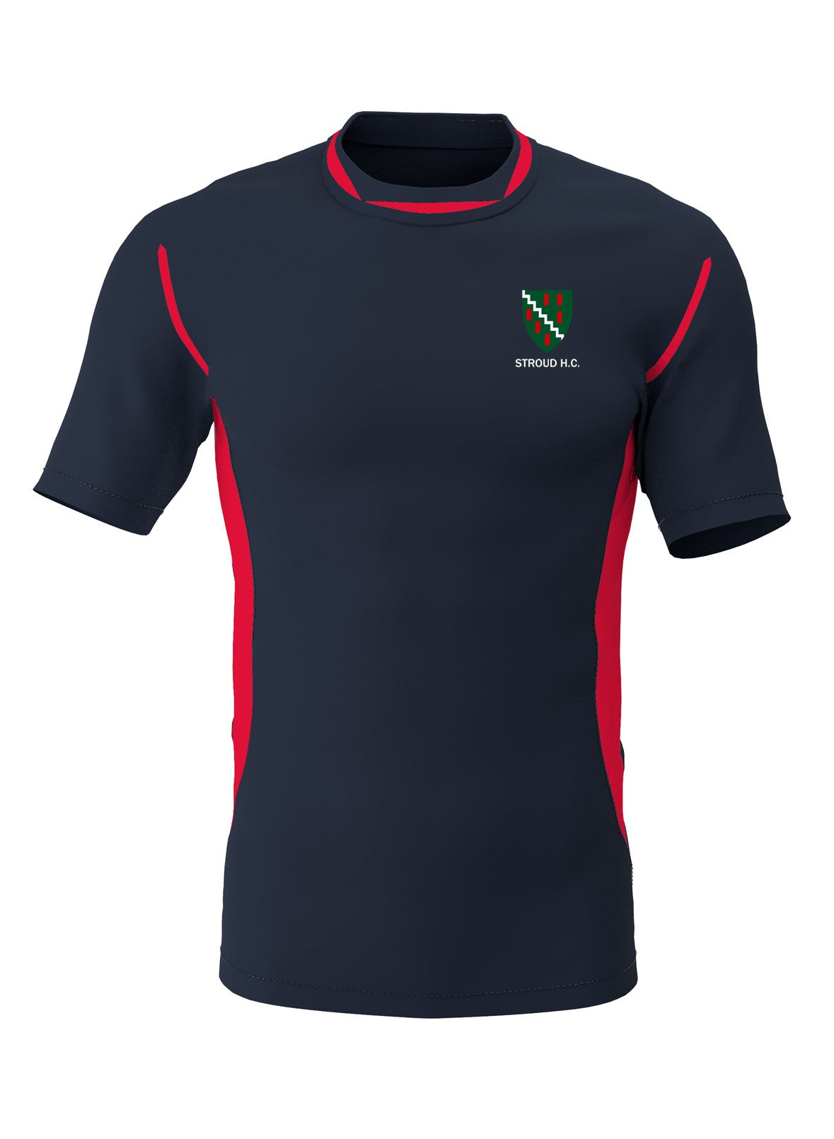 STROUD HOCKEY CLUB SENIOR PRO TRAINING TEE - NAVY/RED