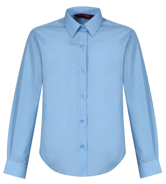 THSL JUNIOR SKY BLUE TWIN PACK BLOUSE L/S