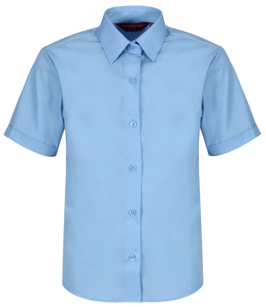 THSL JUNIOR SKY BLUE TWIN PACK BLOUSE S/S