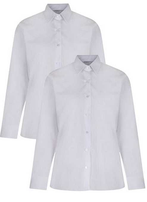 TRUTEX TWIN PACK BLOUSE L/S - 24" - 34" CHEST