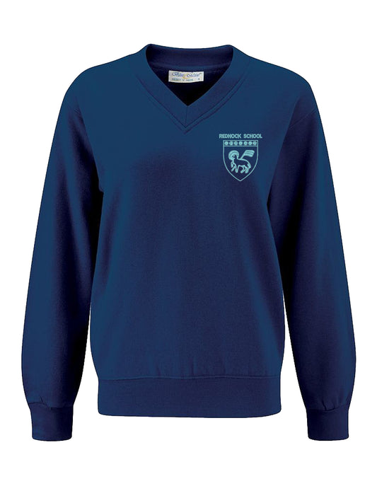 REDNOCK V-NECK SWEATSHIRT - NAVY - SENIOR