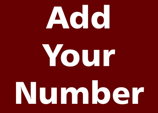 NUMBER ON BACK - SENIOR