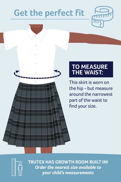 HOPELANDS PLEAT TARTAN SKIRT 16" LENGTH