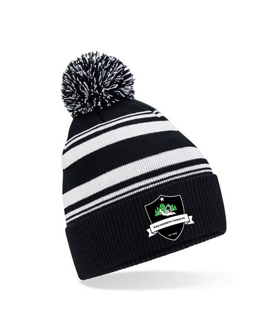 NAILSWORTH TOWN FC STRIPED FAN BOBBLE HAT