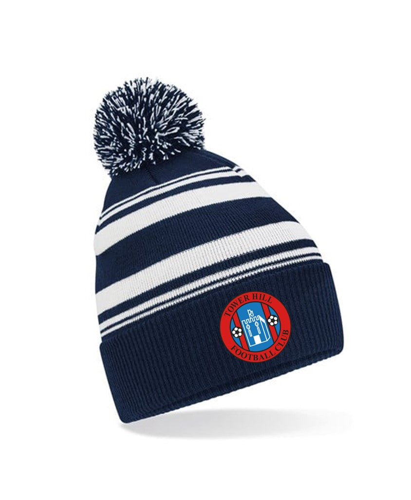 TOWER HILL FC STRIPED FAN BOBBLE HAT